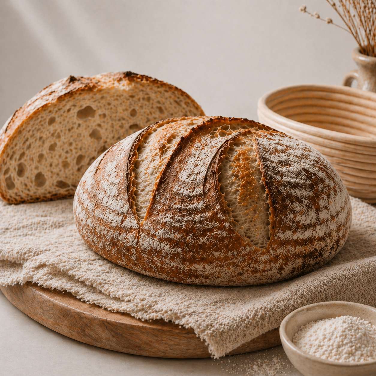 Freshly baked Wilder Sourdough loaves